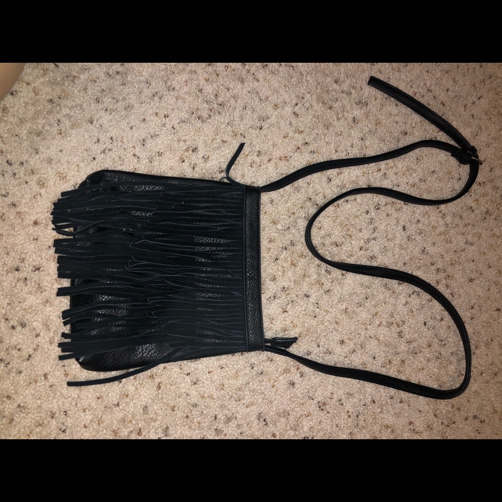 Black fringe purse